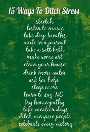 15 ways to get rid of stress