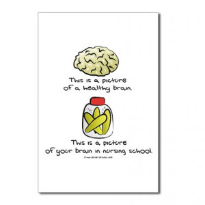 ... Sayings Postcards > Nursing School Brain Postcards (Package of 8