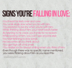 Love Quotes falling in love heart beats faster