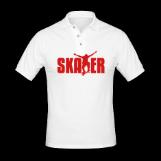 white skater polo shirts designed by anonym