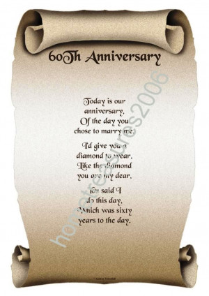 60th wedding anniversary verses