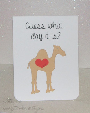 Valentine Day Card Hump Guess What Glitterinkcards