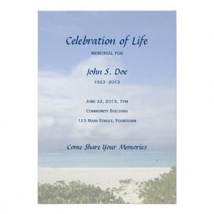 celebration of life party invitations