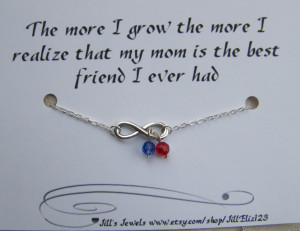 Best Friend Infinity Quotes Infinity mothers necklace with crystal and ...