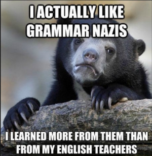 Grammar nazis vs. English teachers