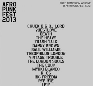 Questlove Afropunk Fest 2013 Announces 9th Year - Chuck D, Questlove ...