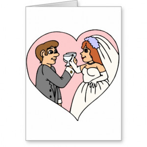 bride_and_groom_wedding_toast_greeting_cards ...