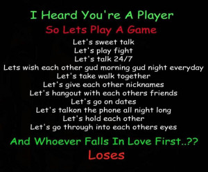 ve heard you are a player