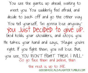 Facing your giants.!