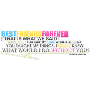 Girly Quote Comments, Comments101.com best friends word