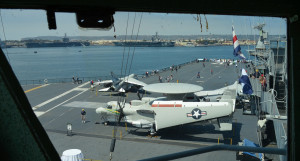 background of this flight deck photo of the uss midway