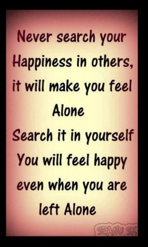 happiness is found within yourself