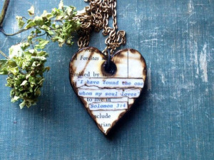 First Anniversary Gift Paper Jewelry Love Quote by PaperMemoirs, $40 ...