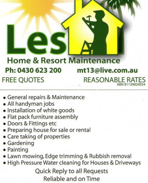 TrueLocal: Handyman/Les Home & Resort Maintenance Image - Work flyer