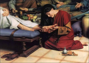 Jesus Mary Washes Jesus's Feet