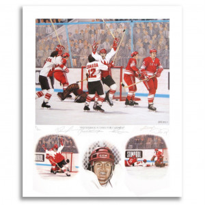 PAUL HENDERSON GOAL TEAM CANADA 1972 SIGNED AUTOGRAPHED