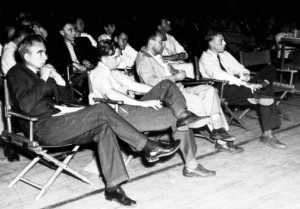 Oppie et al. attend a wartime colloquium at Los Alamos