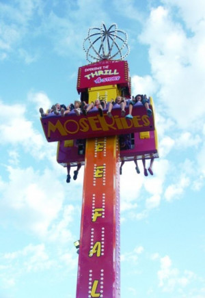 The four-story Free Fall ride at Champions Fun Center.