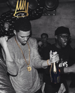 ... famous j cole gold champagne swag blog dope blog Rappeur chain jewelry