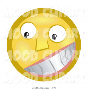 mood-clip-art-of-a-cute-and-flirty-yellow-smiley-face-grinning-and ...