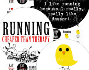 Instant Download - Running Quotes ( 1 inch rounds) Images SALE ...