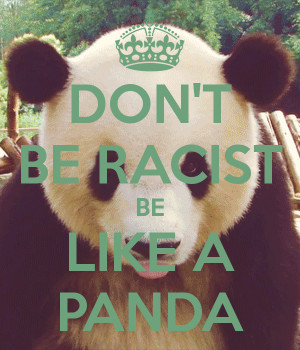 DON'T BE RACIST BE LIKE A PANDA