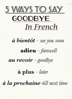 ways to say “goodbye” in French