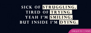 Quotes Covers Facebook Covers: Sick Of