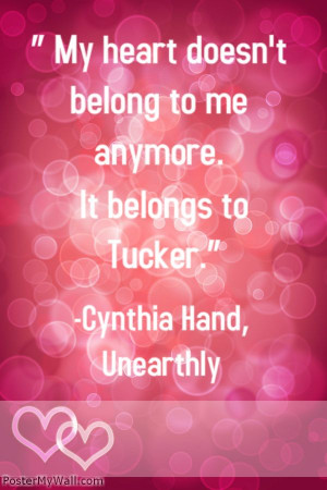 Clara from Unearthly by Cynthia Hand. Love this quote!