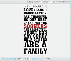 ... with our new UppercaseINK #Oklahoma #Sooners #Football #Family #Quotes