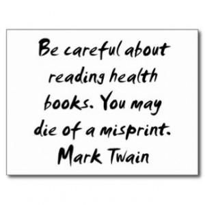 Mark Twain on Health Books Postcard