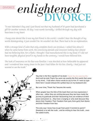 want people to understand this. Enlightened Divorce from dave willis ...