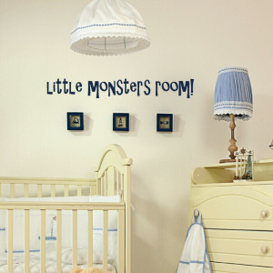 Kids Little Monsters Wall Sticker Quote