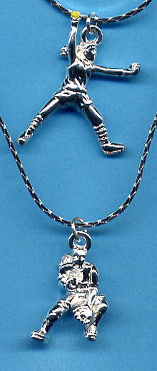 Softball Pitcher & Catcher Necklaces Incredible detail on these ...