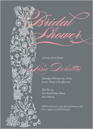 Floral Gown Bridal Shower Invitation
