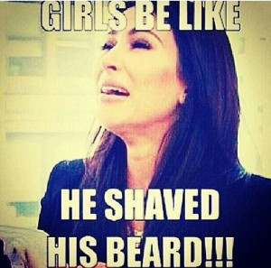 When he shaves his beard