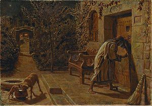 William Holman Hunt 's The Importunate Neighbour (1895) depicts the ...