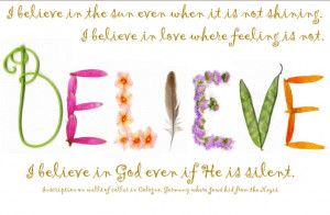Do believe in God.. He will make a way ♥