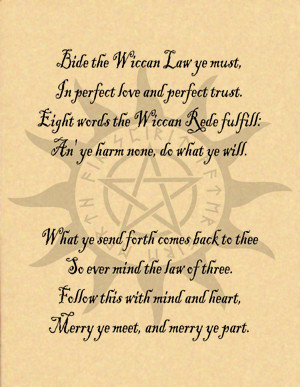 Parchment print - Wiccan Rede - 2