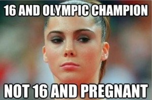 This funny meme uses Olympic gymnast Aly Raisman as a good example ...
