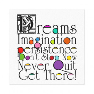 Dreams Inspirational Quote Canvas Print