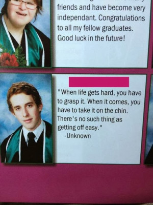 Selection of funny and smart yearbook quotes.