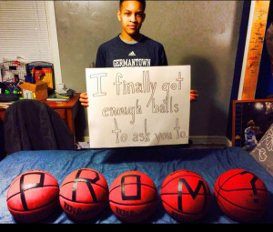 Way to ask date to Prom! This is how my basketball player asked his ...