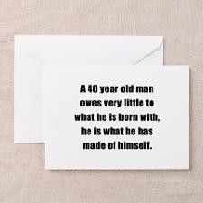40th Birthday Gifts for Men Greeting Card for