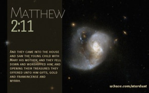 Bible Quote Matthew 2 11 Inspirational Hubble Space Telescope Image
