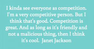 ... Competition is great. And as long as it's friendly and not a malicious