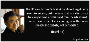 The US constitution's First Amendment rights only cover Americans, but ...