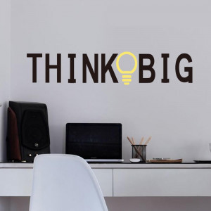 Personalized Think Big Wall Lettering Words Decal Vinyl Quote Sticker ...