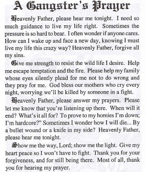 Gangsta Love Quotes Gangsta prayer