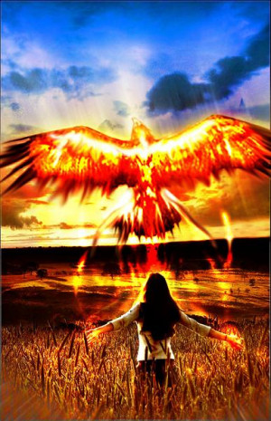 phoenix is a mythical bird that never dies the phoenix flies far ahead ...